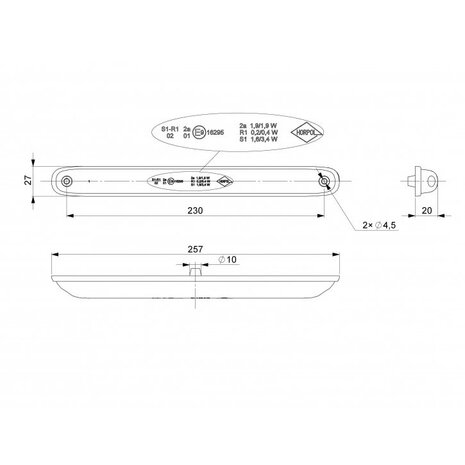 Horpol LED Rückleuchte Slim Design LZD 2246