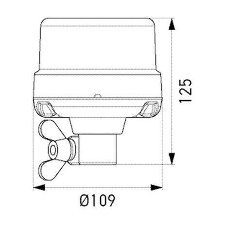 Hella LED Rundumleuchte 12/24V Orange ADR | 2XD 066 146-011