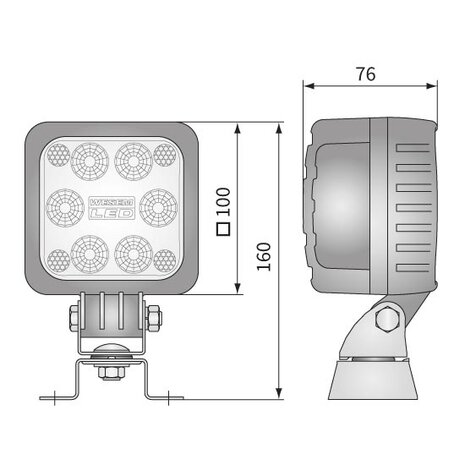 Wesem LED Breitstrahler 2500LM + Deutsch-DT