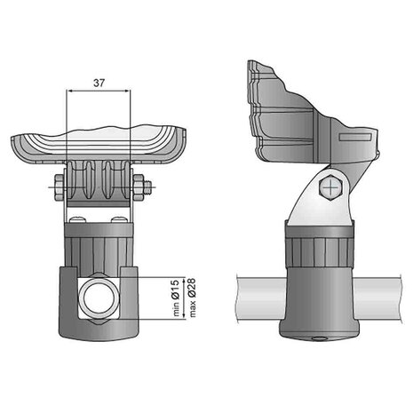 Wesem Rohrhalter Ø15-28 mm