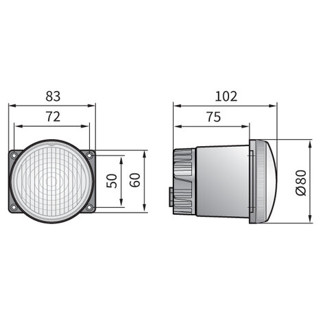 Wesem Einbau LED Nebelscheinwerfer + AMP-Faston Stecker