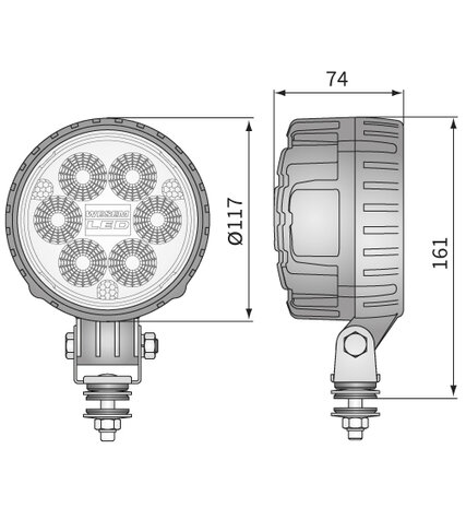 Wesem CDC3 LED Fernscheinwerfer