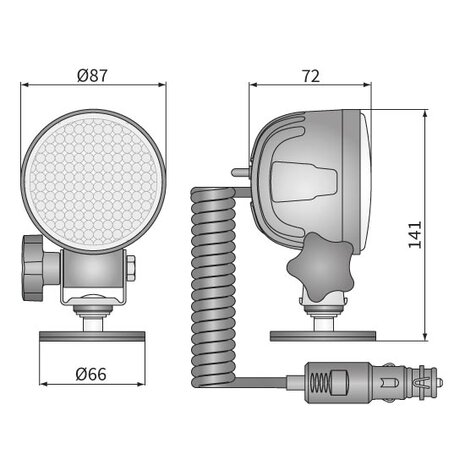 Wesem Mobiler LED-Arbeitsscheinwerfer 1000LM