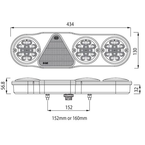 Dasteri Led Rückleuchte 6 Funktionen Links