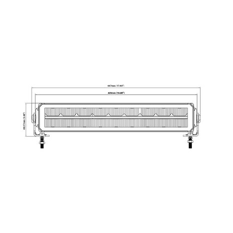 Boreman LED-Lightbar + Stadtlicht Weiß oder Orange 17"