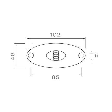 Aspöck LED Positionsleuchte Flatpoint II 0,5m Kabel 12V