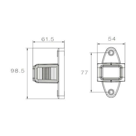 Aspöck LED Seitenleuchte Superpoint IV Kurz | Rechts