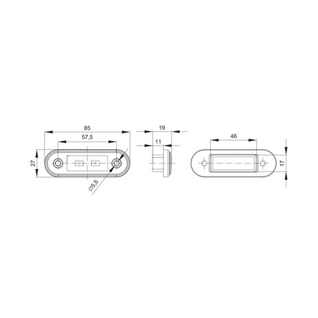 Fristom LED Positionsleuchte Weiß FT-015