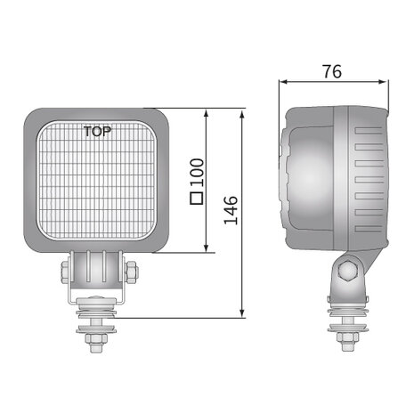 Wesem 14W LED Blau Safety Spot mit Deutsch-DT