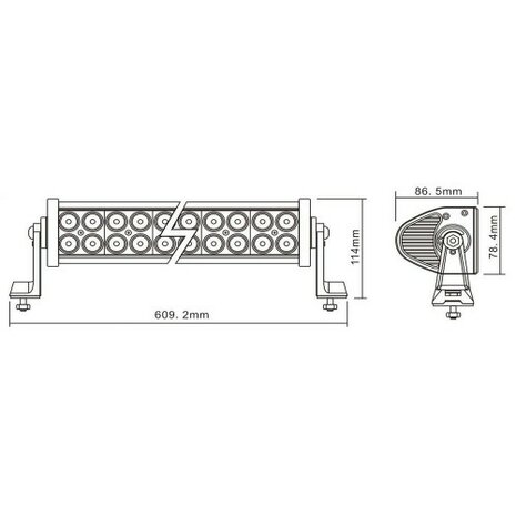 120W LED Lightbar Kombi