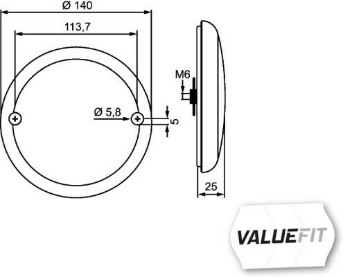 Hella Rückfahrleuchte LED 10-30V Ø140mm | 2ZR 357 026-041