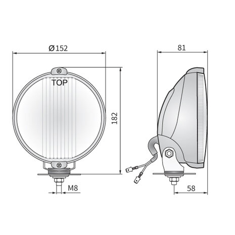 Wesem HO3 Halogen Fernscheinwerfer Blau