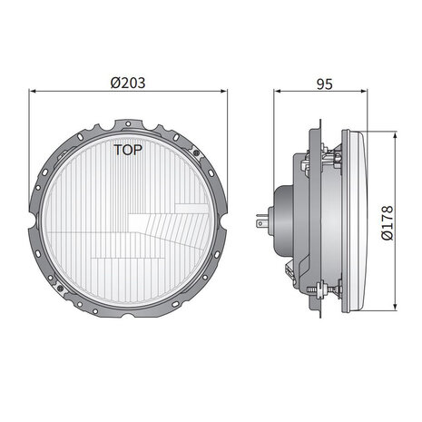 Wesem Hauptscheinwerfer VW Golf I, Durchmesser: Ø178mm