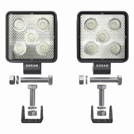 Osram Mini LED Arbeitsscheinwerfer Eckig VX70-WD 2 Stück