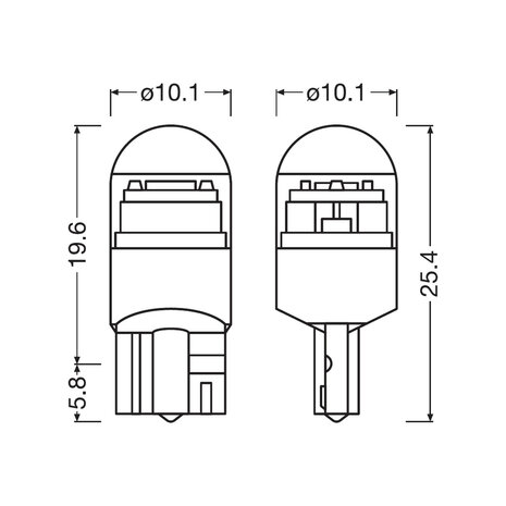 Osram W5W LED Retrofit 12V Set Night Breaker LED ECE-geprüft