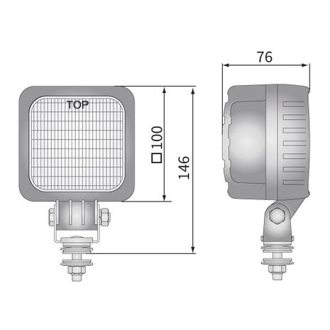 Wesem LED Breitstrahler 2000LM 10-60V + Deutsch-DT