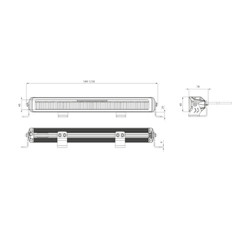 Dasteri LED-Lichtleiste 100 CM | Tagfahrlicht + LED Blitzer