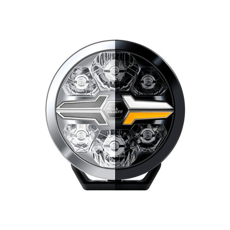 Hella LED-Fernscheinwerfer Blade 7" Schwarz Weiß/Orange Positionslicht Ref. 50