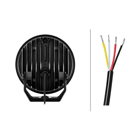 Hella LED-Fernscheinwerfer Blade 7" Chrom Weiß/Orange Positionslicht Ref. 25