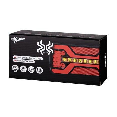 X-Spider LED-Rücklicht + Nebelscheinwerfer | Kennzeichenbeleuchtung | Links
