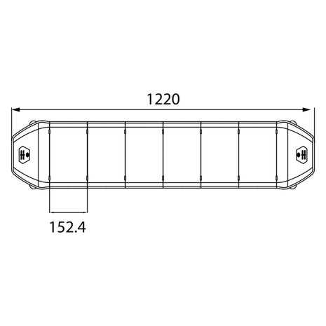 Dasteri LED Leuchtbalken Orange 122CM + Arbeitslicht + Fernbedienung