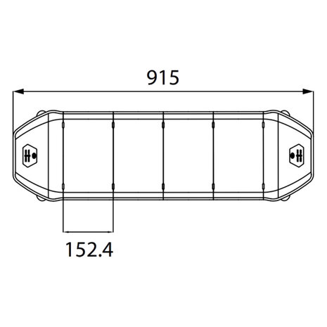Dasteri LED Leuchtbalken Orange 92CM + Arbeitslicht + Fernbedienung