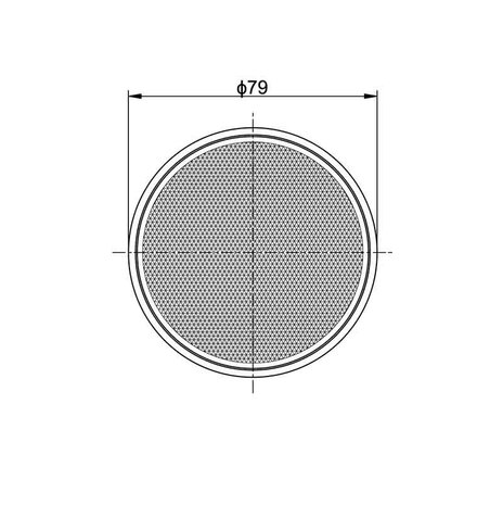 Horpol Reflektor Rund mit Klebestreifen Ø79mm Weiß
