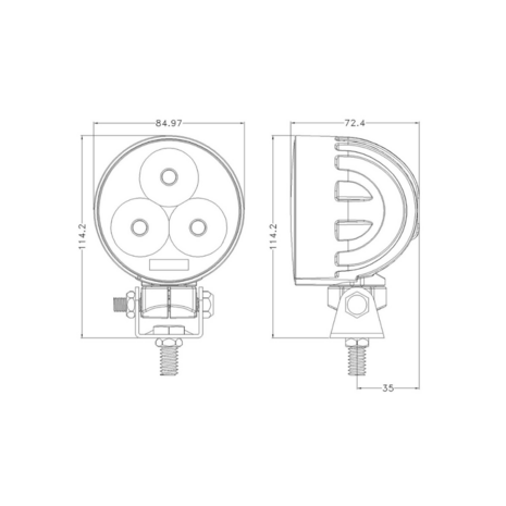 30W LED Arbeitsleuchte Rund 3000LM | Einstellbar
