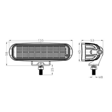 16W LED Arbeitsleuchte Rechteckig 1600LM