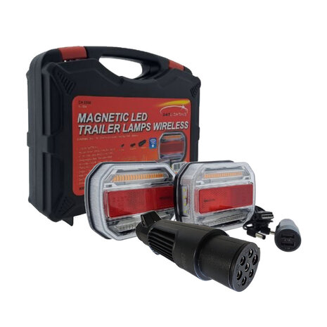 LED R&uuml;cklicht Set Kabellos 24V | 7P Anh&auml;ngerstecker