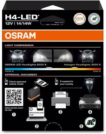 Osram Night Breaker LED Speed H4 450 Street Legal Set | +330%