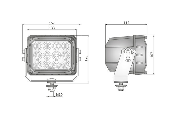 Wesem LED Düsenbeleuchtung für Feldspritzen 4000LM 40W | Blaues Licht
