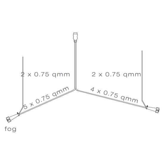 Asp&ouml;ck Kabelbaum 13-poliger Stecker 8m + 2x Abzweigstecker
