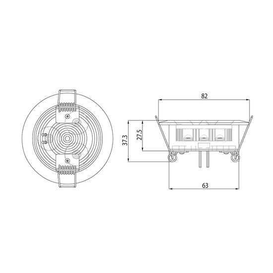 Dasteri LED Innenleuchte Einbau 3-Leds