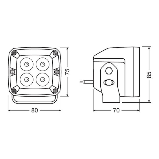 Osram Cube LED Fernscheinwerfer VX80-SP 2 St&uuml;ck