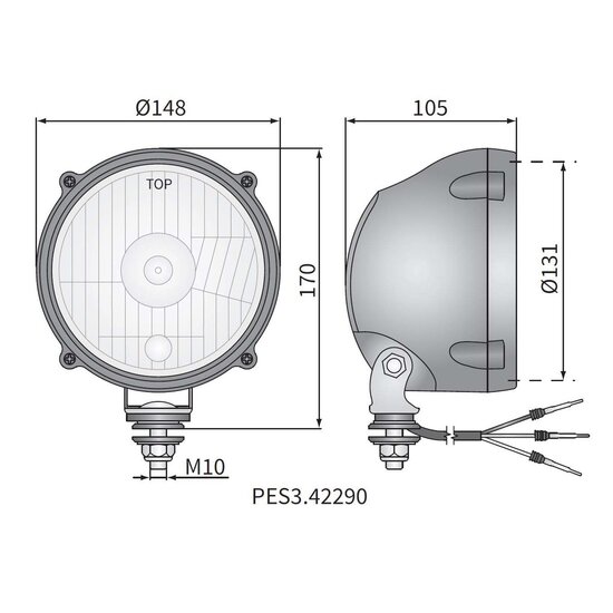 Wesem Hauptscheinwerfer &Oslash;148 H4 Incl 12V Birne