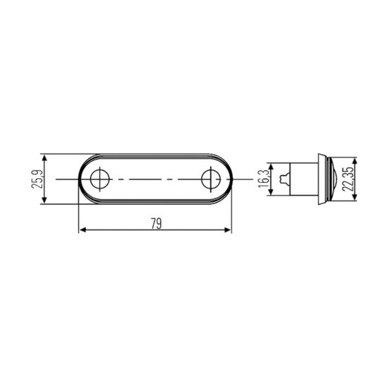 Hella LED Positionsleuchte Wei&szlig; 12/24V | 2PF 959 590-202