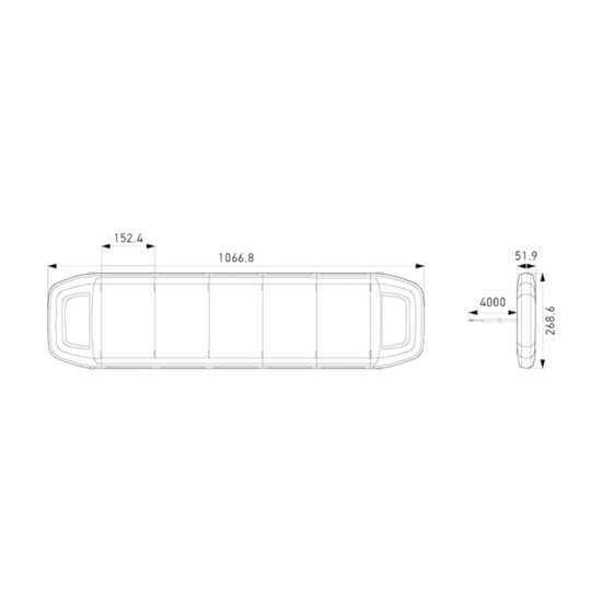 Hella LED Warnbalk 107cm 12/24V | 2RL 014 567-061