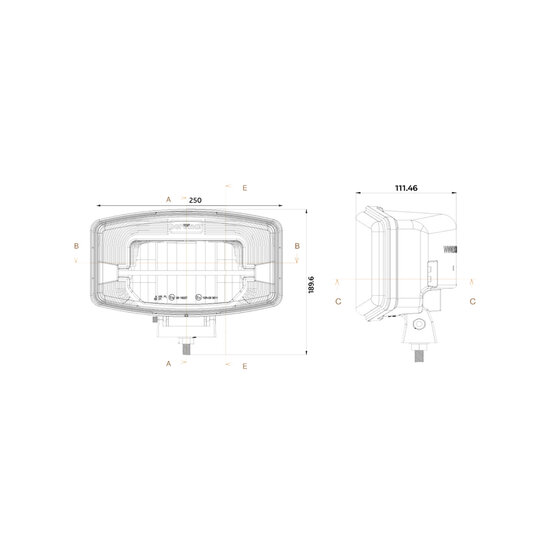 Boreman LED Fernscheinwerfer + Chromgeh&auml;use (AMP-Superseal)