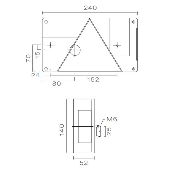 Asp&ouml;ck R&uuml;ckleuchte Multipoint 1 Links + Nebelschlussleuchte