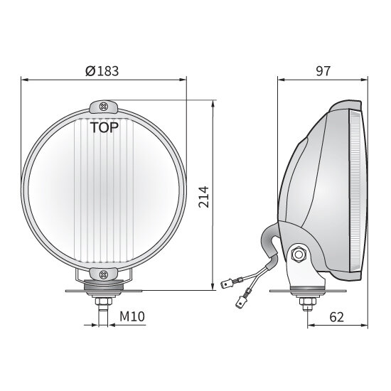 Wesem Halogen Fernscheinwerfer + LED-Ring &amp; 2x 12V Lampe