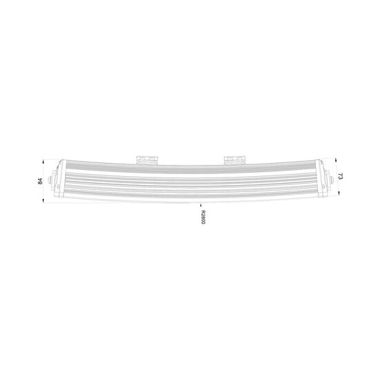 Boreman LED-Lightbar Curved + Stadtlicht Wei&szlig; oder Orange 20&quot;