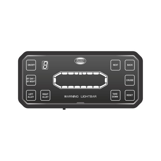 Dasteri LED Leuchtbalken Orange 122CM + Arbeitslicht + Fernbedienung