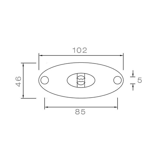 Asp&ouml;ck LED Positionsleuchte Flatpoint II 0,5m Kabel 12V