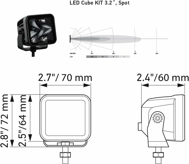 Hella LED Cube Set 3,2" Fernscheinwerfer | 1FA 358 176-821