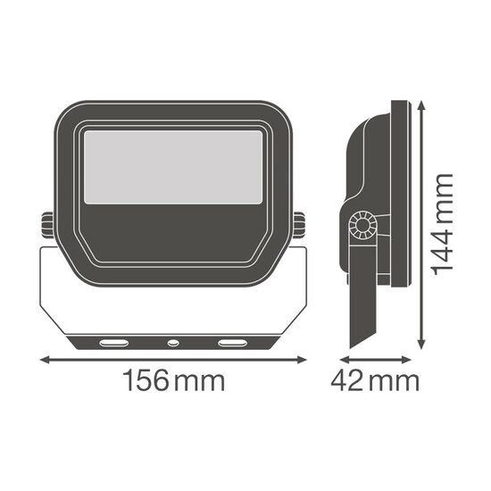 Ledvance FL 20 17W LED Fluter 230V Schwarz 4000K Neutralwei&szlig;