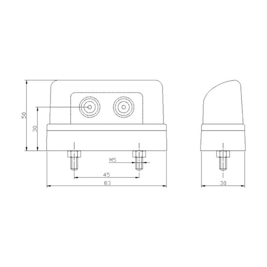 Fristom FT-016/1 LED Kennzeichenbeleuchtung 12-24V