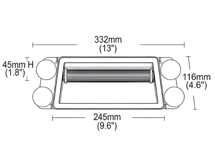 LED Raam Flitser Met Zuignap | BlauwLED Frontscheibenblitzer mit Saugnapf | Blau