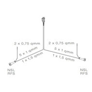 Asp&ouml;ck Kabelbaum 13-Poliger Stecker 12m + 2x abzweig DC 20cm