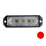LED Blitzer 4-fach ultra Fl&auml;che Rot